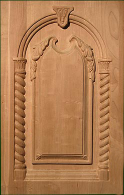 carved wood door