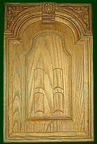 hand crafted wooden carved door